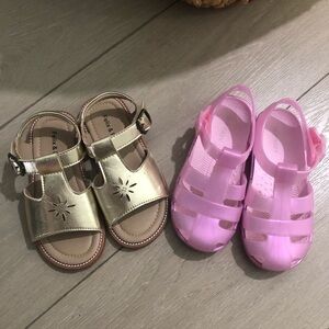 Felix & Flora And Old Navy Shoes Bundle Gold & Pink Size 9